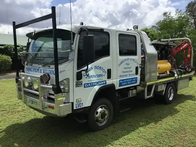 White work truck — Chris Horton Manufacturing in Bathurst, NSW