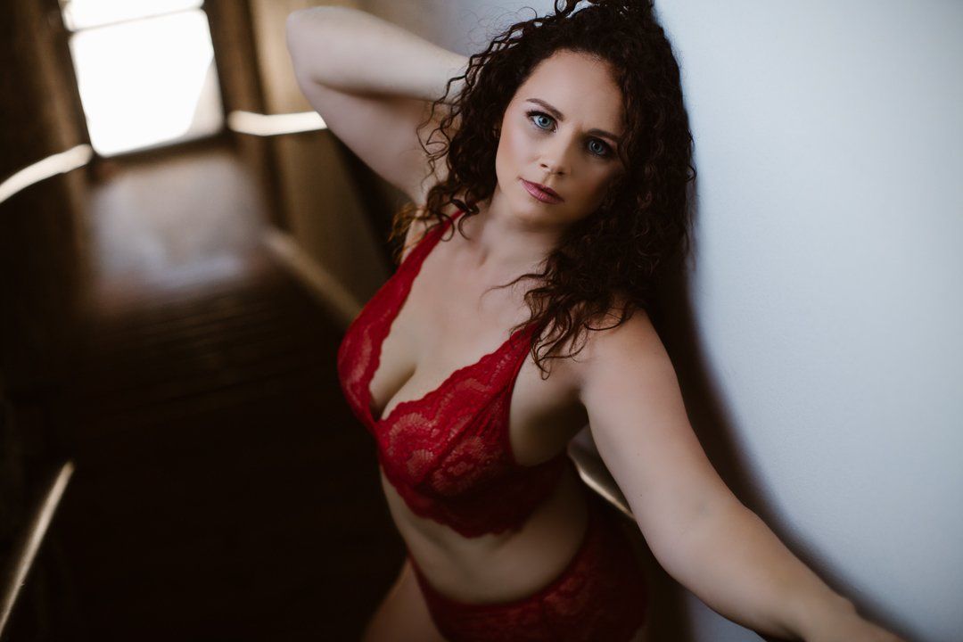 Boudoir Picture of Woman Against A Wall