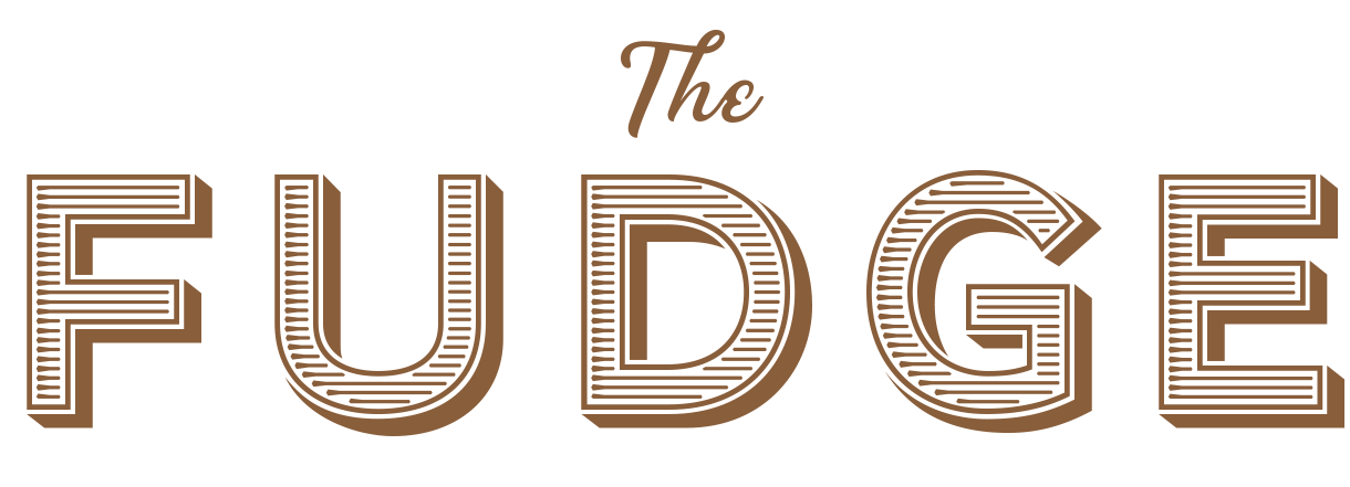 A logo for the fudge is shown on a white background