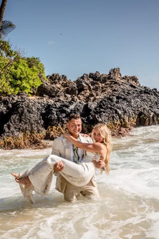 couple together in water