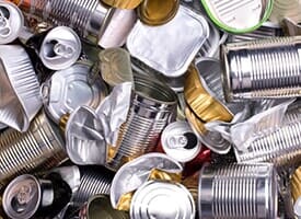 Metal Cans Prepared For Recycling - Recycling in Orem, UT