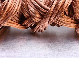 Copper Wires in Gray Floor - Recycling in Orem, UT