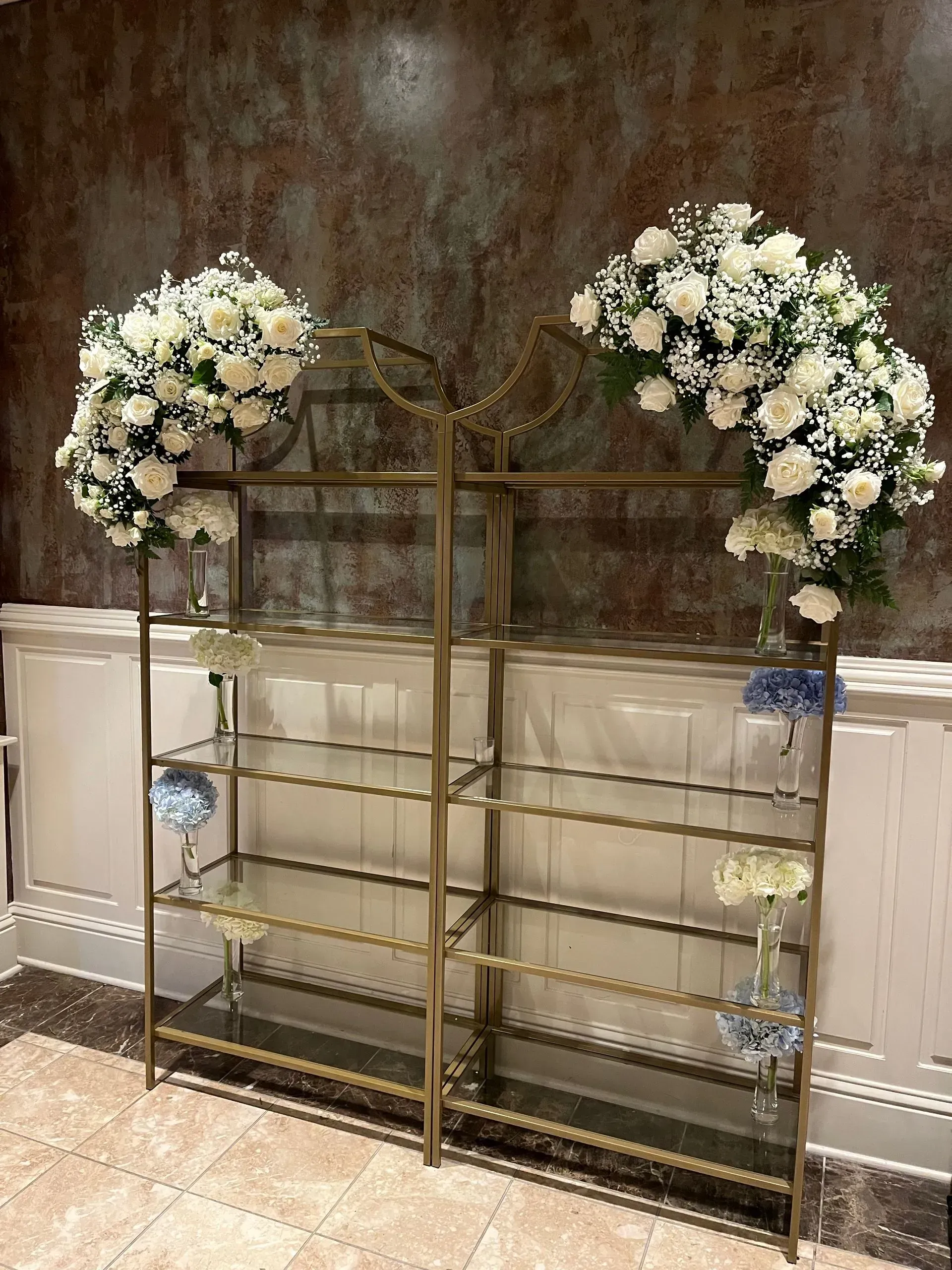 Floral decor on arch