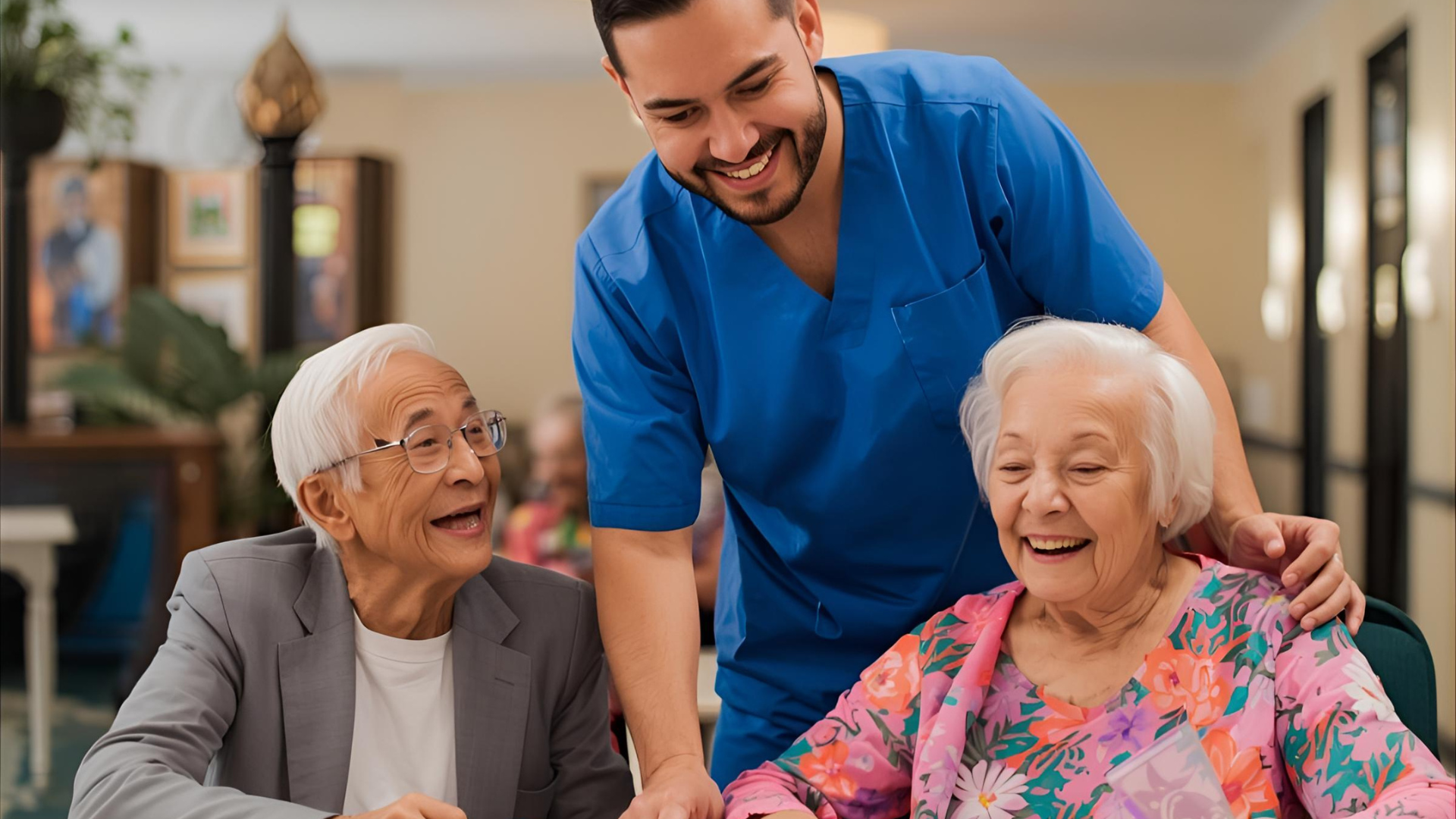 A black wheelchair next to a tan van with an open door.