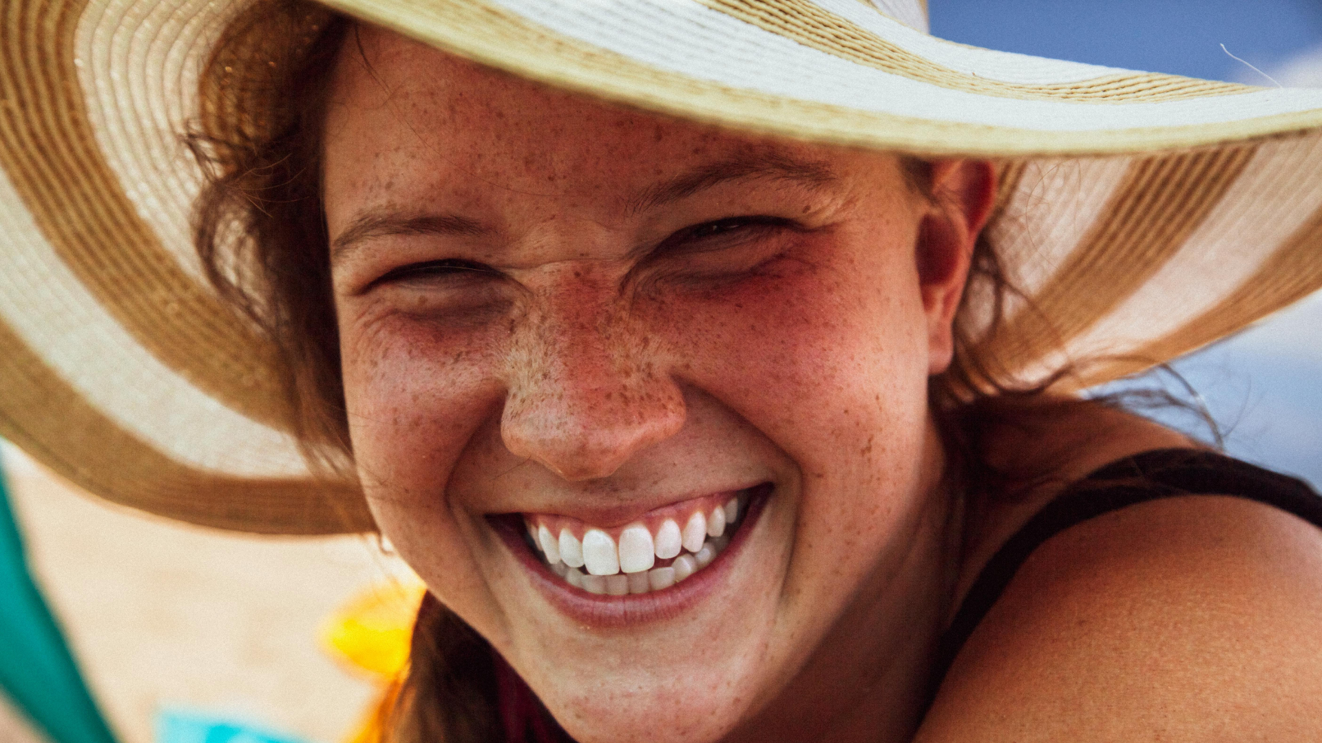 Happy girl with a big smile