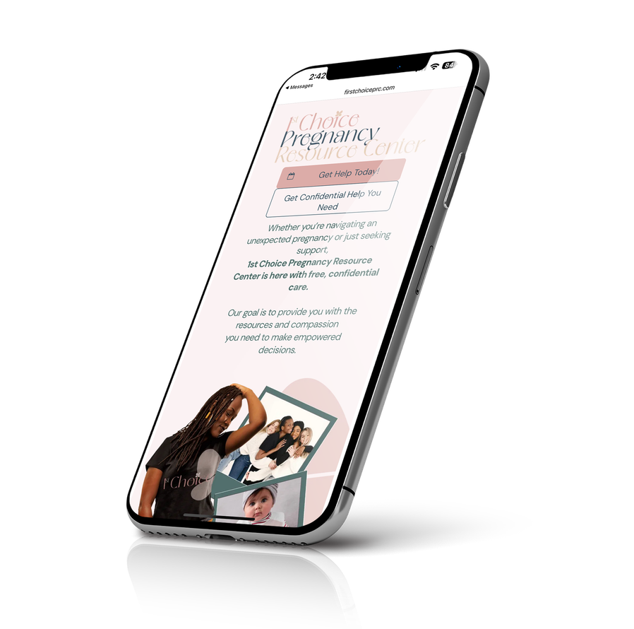 A cell phone with a picture of a woman on the screen.
