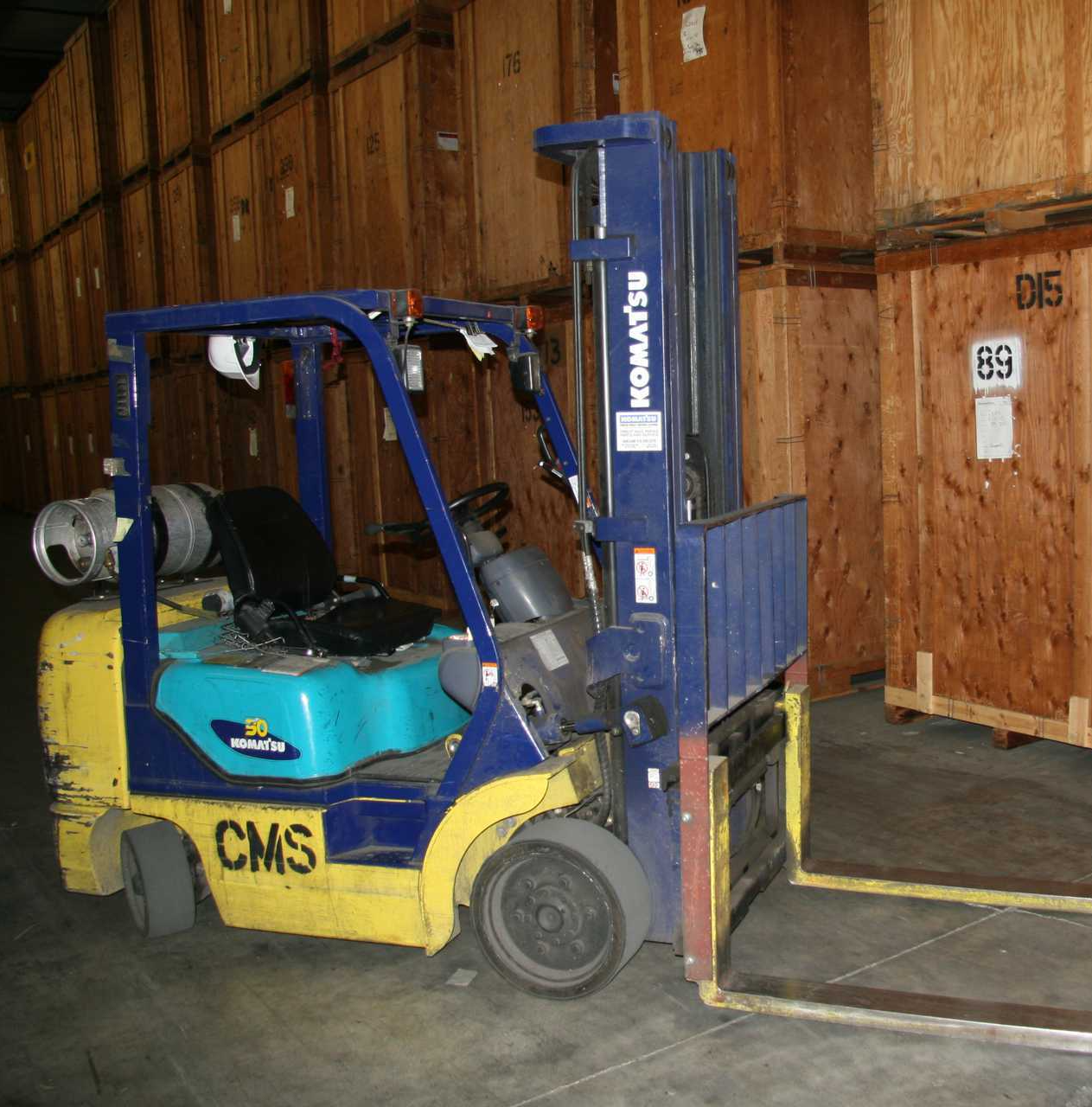 Forklift Inside International Storage Facility