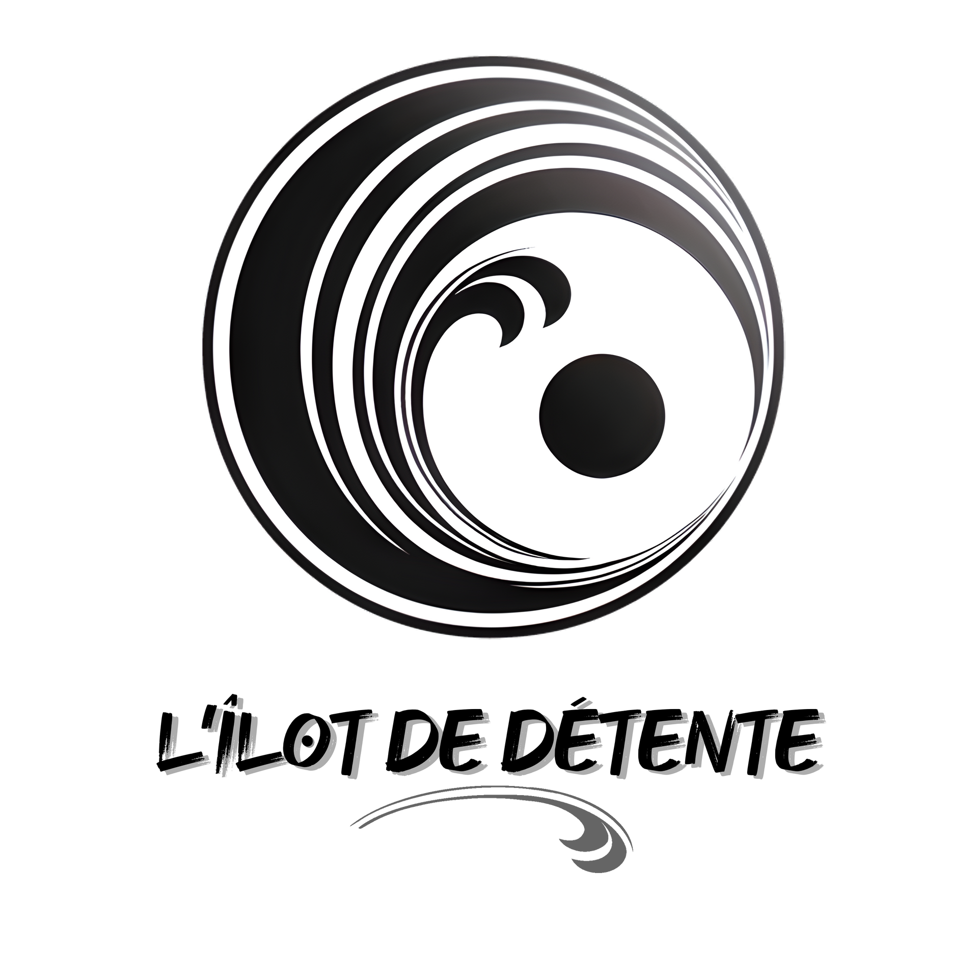 Un logo noir et blanc pour l'lot de détente