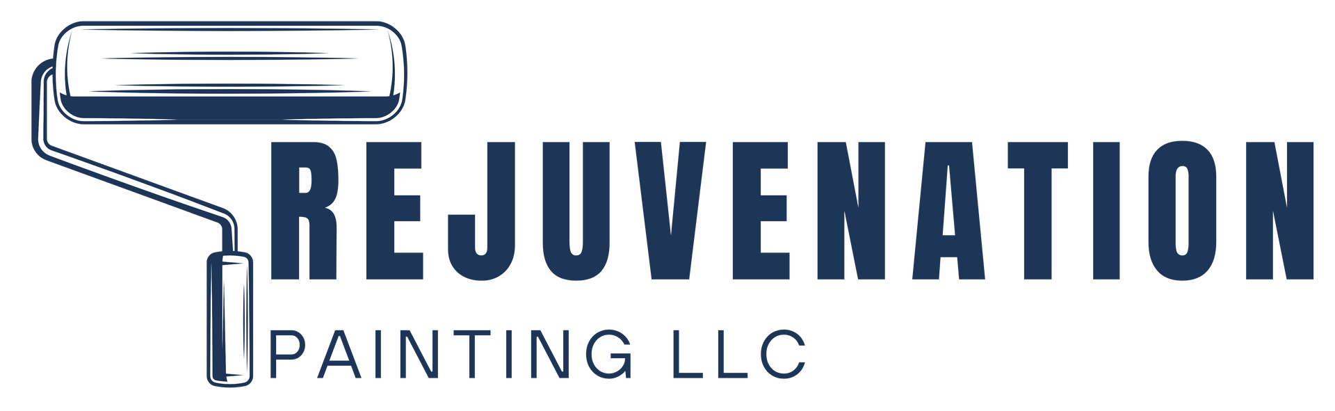 Logo: "Rejuvenation Painting LLC" with a paint roller in dark blue.
