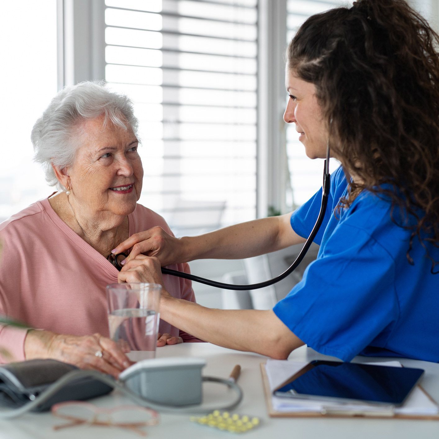 Caregiver Monitoring The Senior Woman — Brooklyn, NY — Tradition Homecare