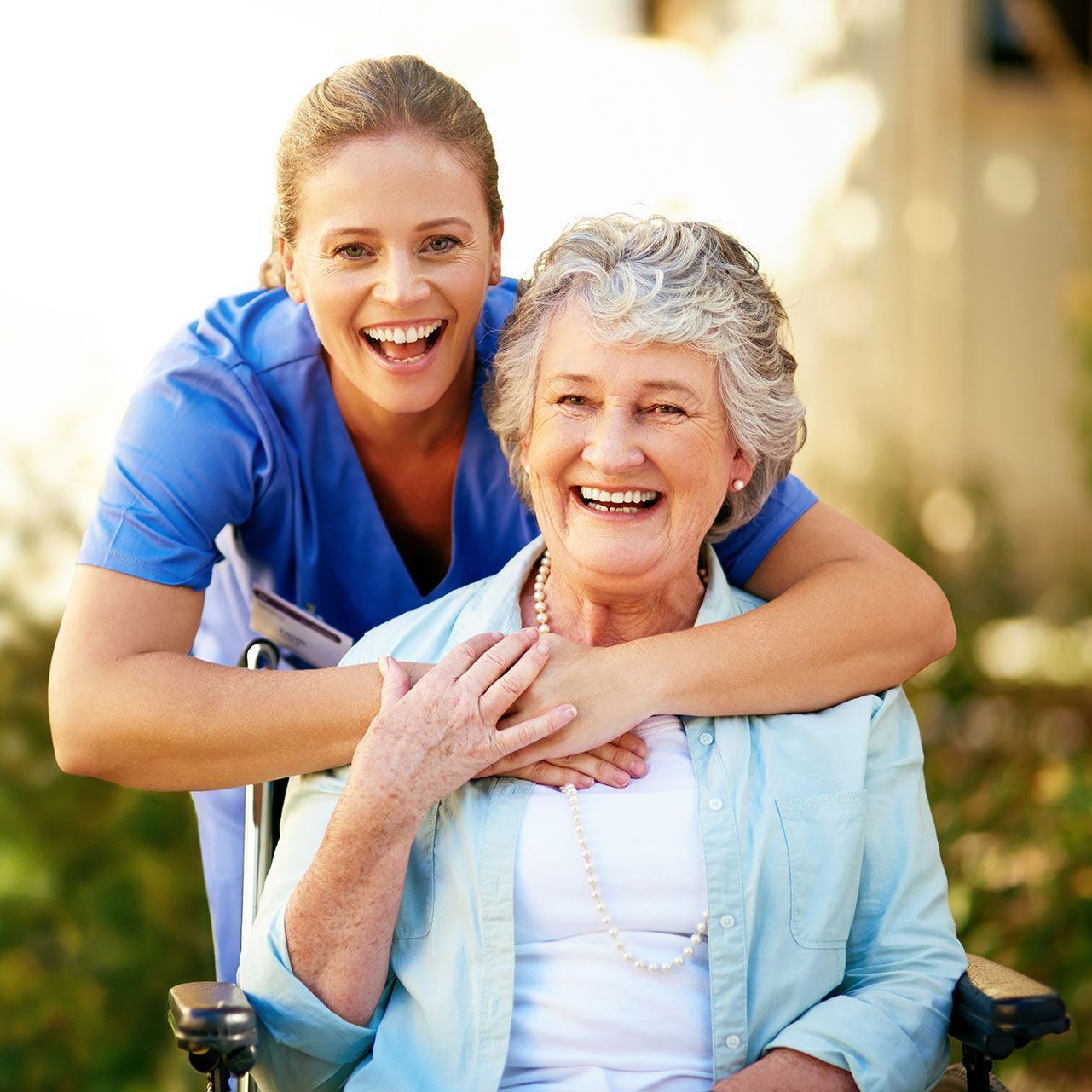Caregiver And Senior Woman — Brooklyn, NY — Tradition Homecare