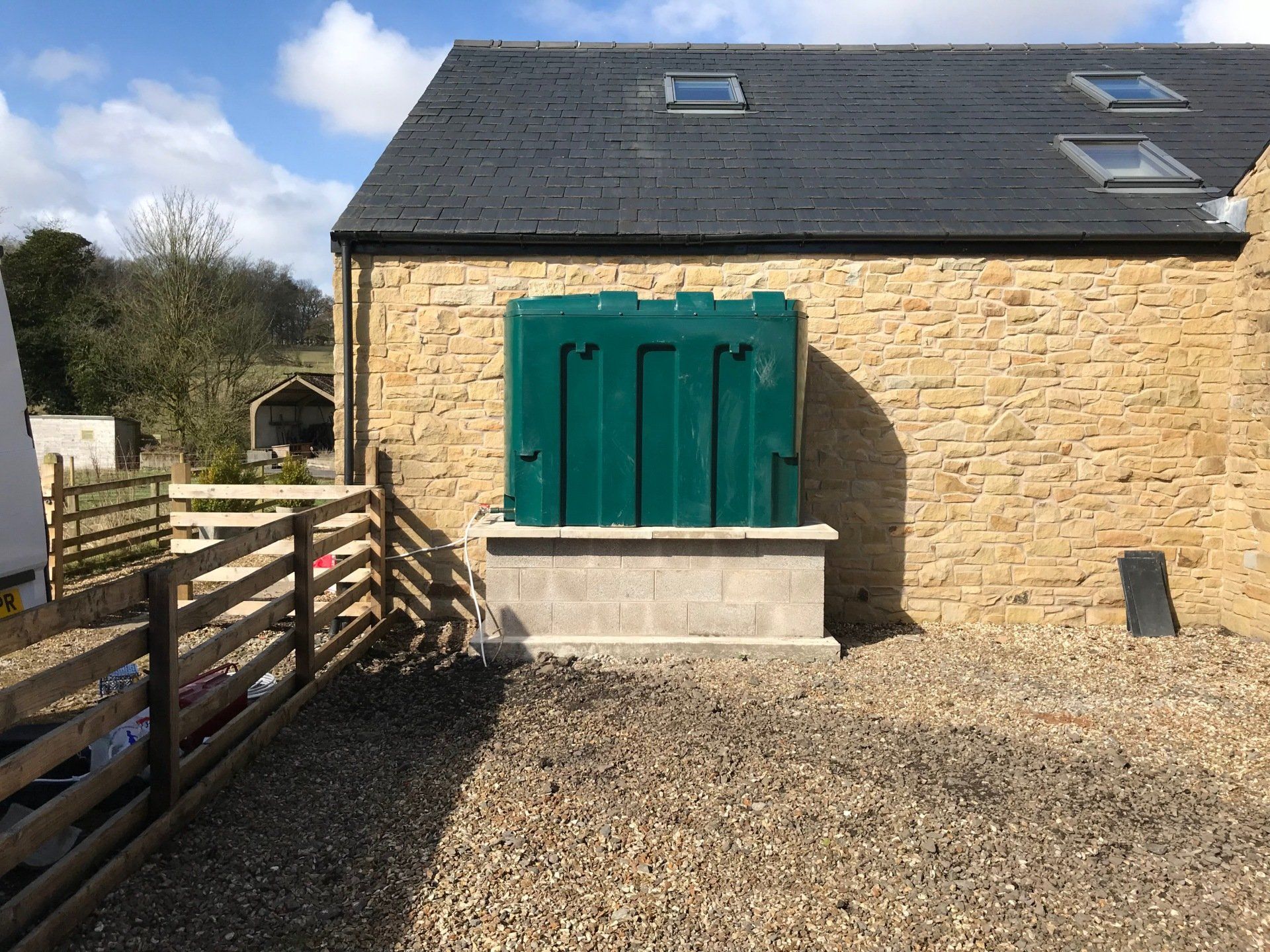 oil tank installation work