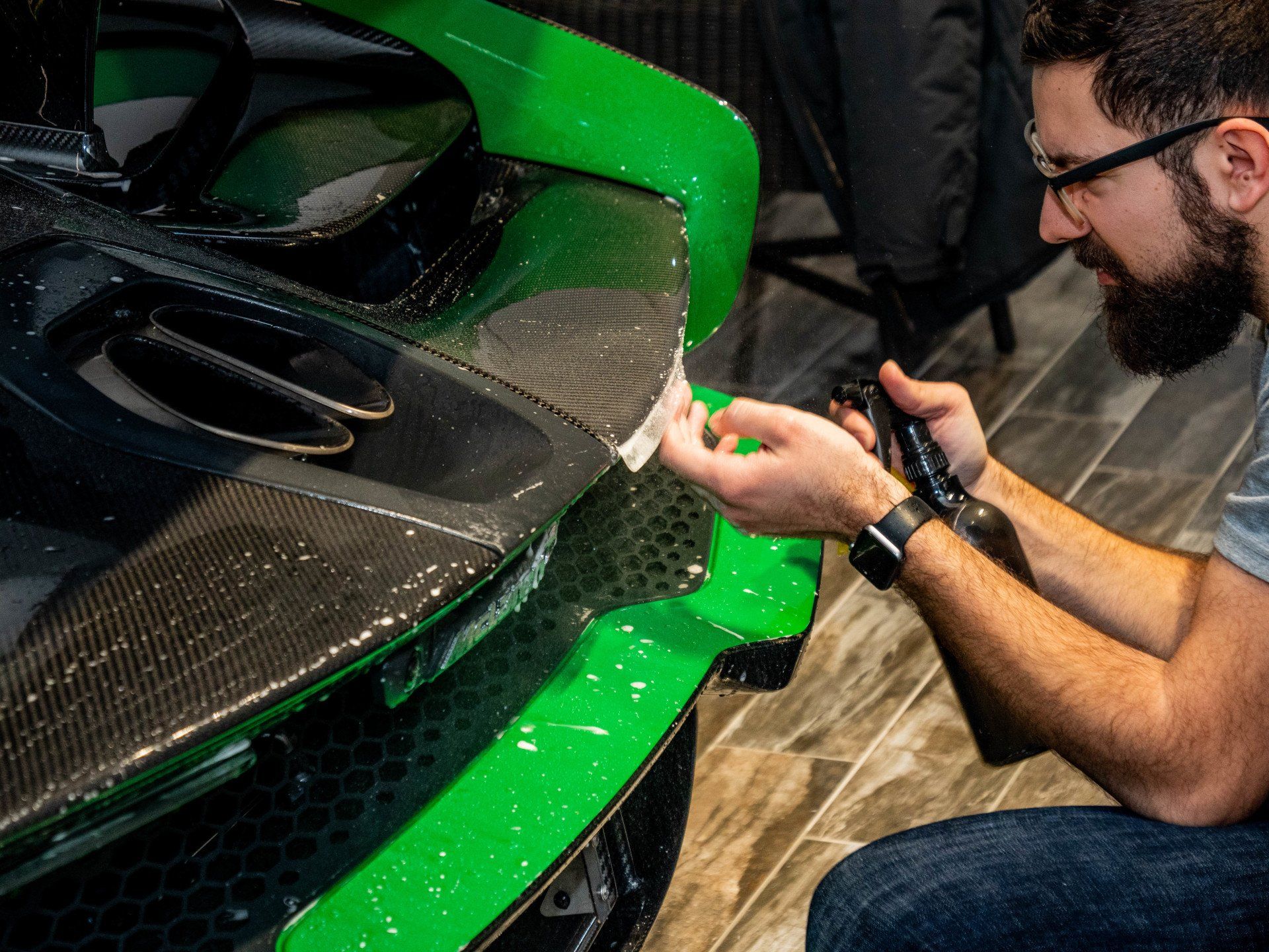 Ralph Williams working on Mclaren Senna XP1