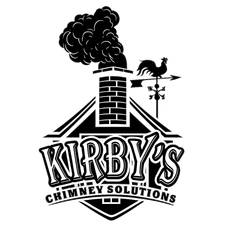 Kirby's Chimney Solutions logo with a red chimney, smoke, and company name