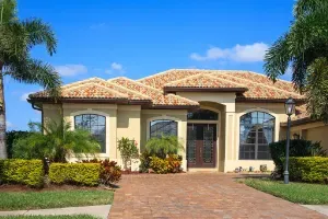 A close-up of a metal roof replacement