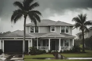 A close-up of a tile roof replacement