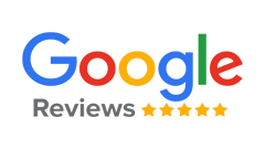 The google reviews logo is shown on a white background.