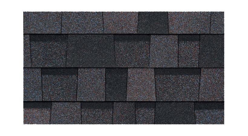 A close up of a row of shingles on a roof.