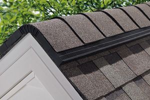 A close-up of a roof with ventilation