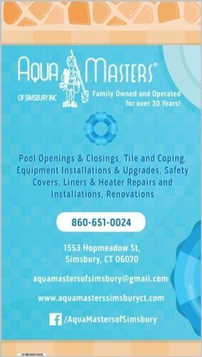 Business Card — Pool Maintenance in Simsbury, CT