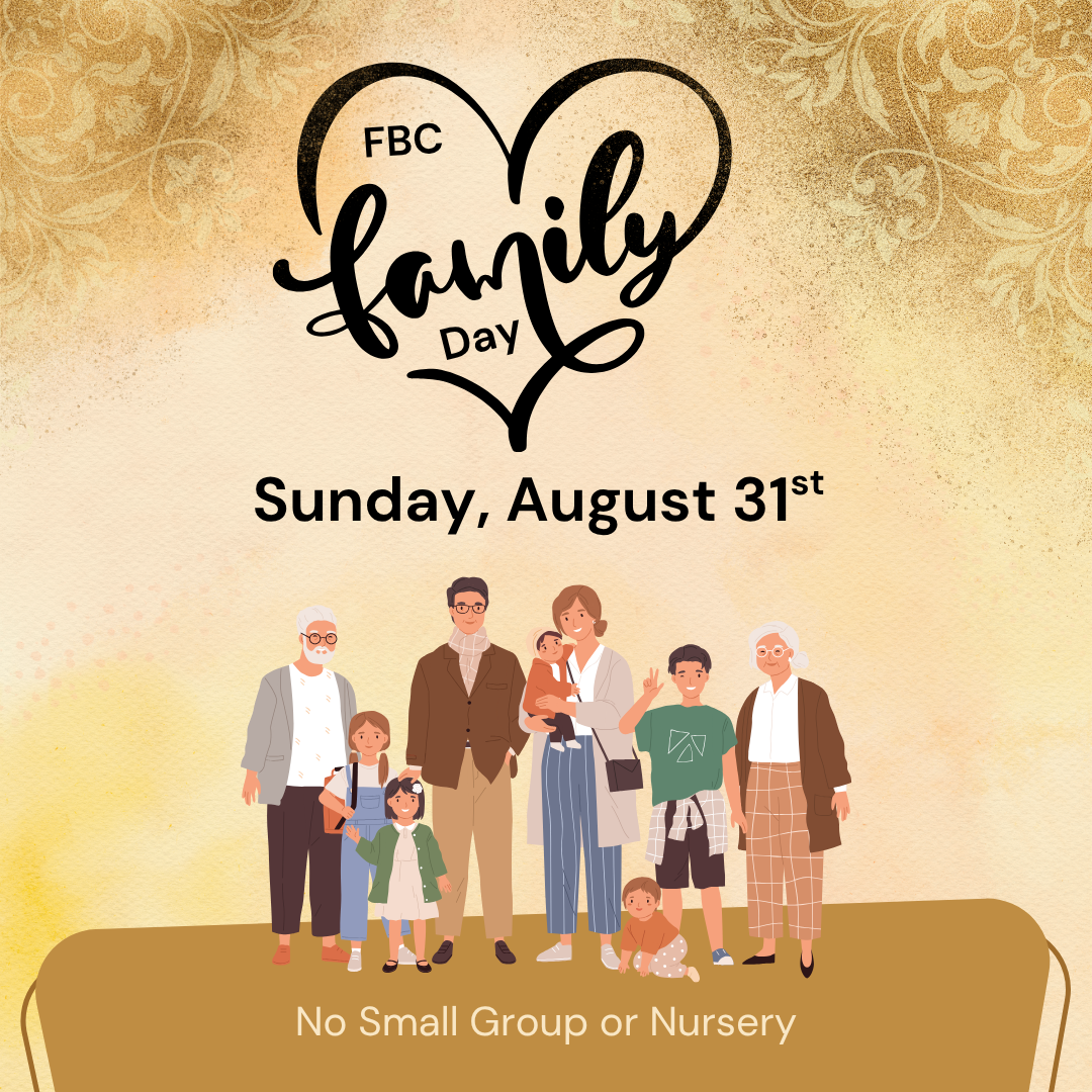 A poster for family day on sunday august 31st