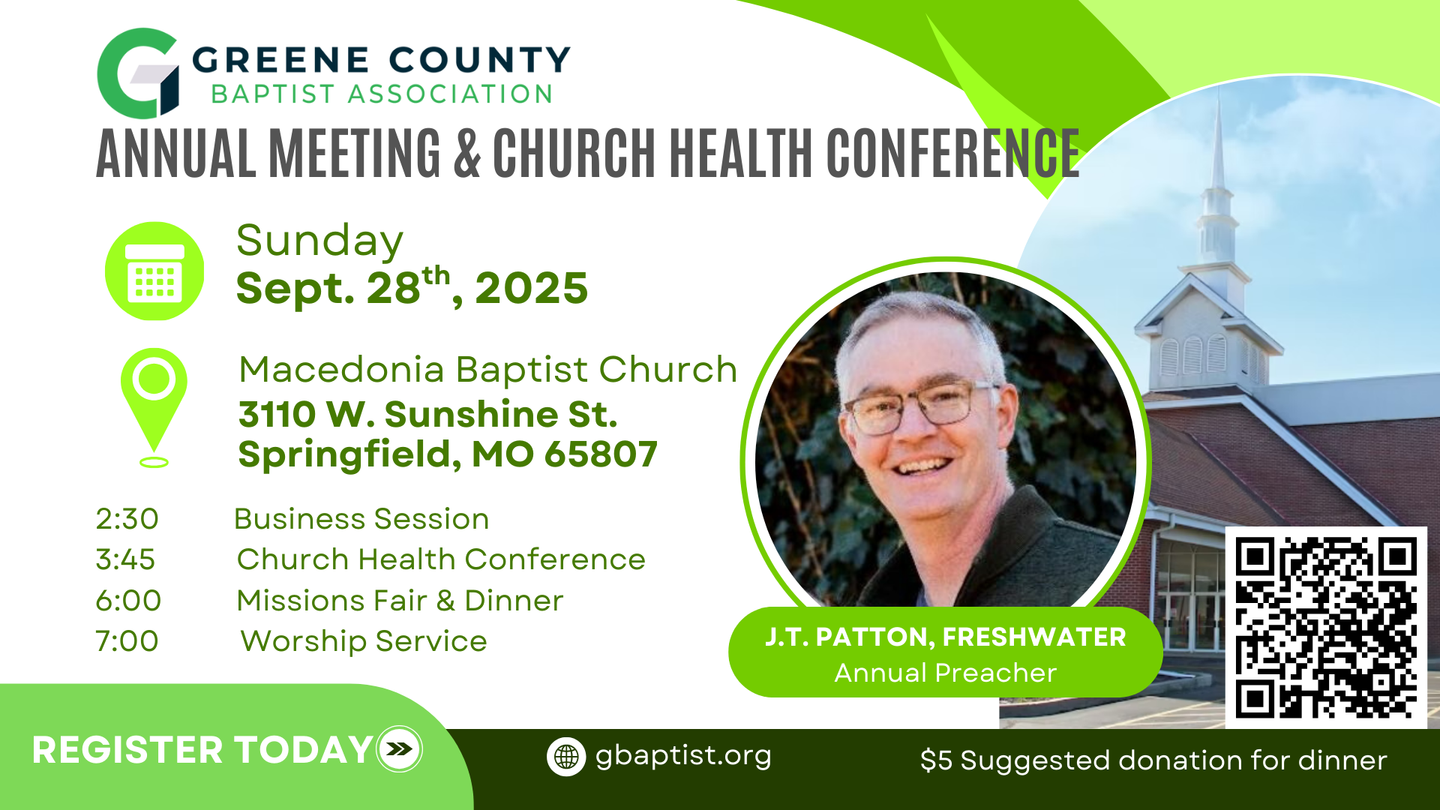 Greene County Baptist Association annual meeting at Macedonia Baptist Church,  on September 28, 2025.