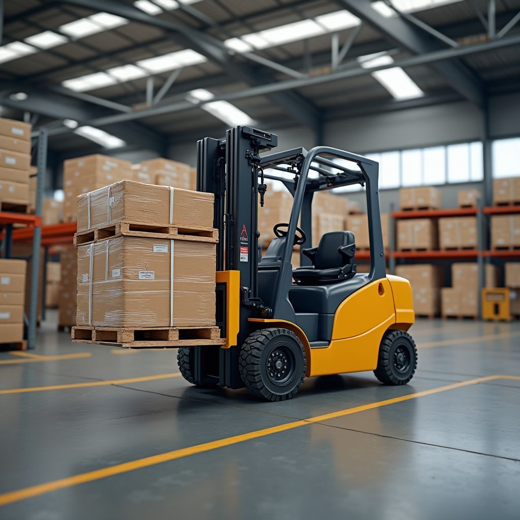 Lonking forklift lifting pallets warehouse service Dubai UAE