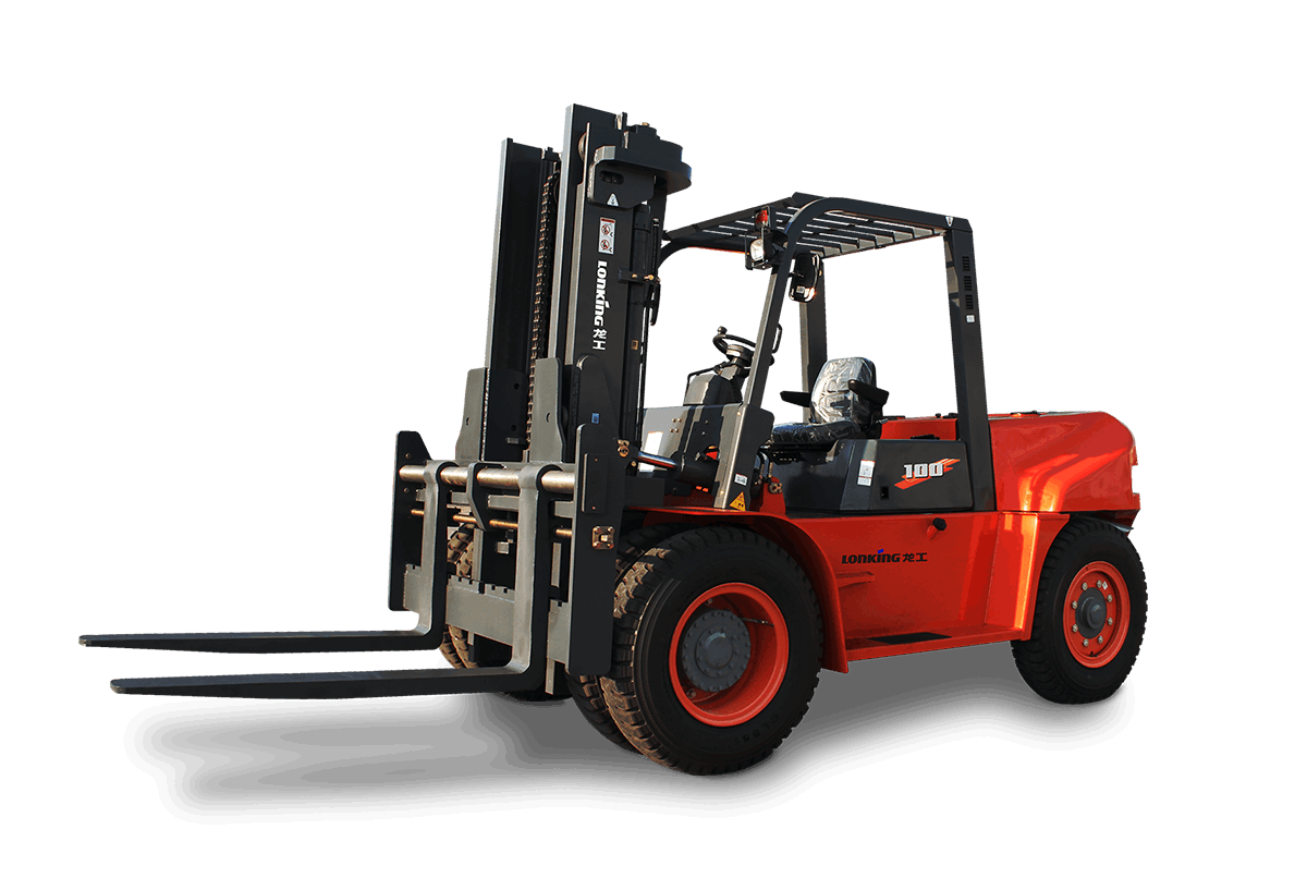 Lonking LG85DTII 8.5-ton diesel forklift with extended forks for lifting and warehouse logistics in Dubai UAE