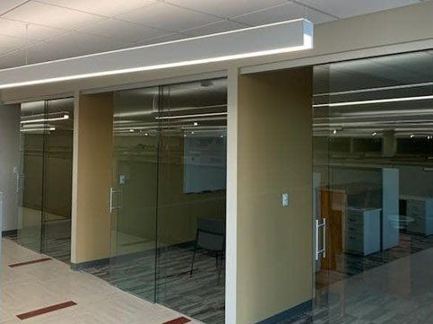 Commercial Glass Surfaces in Local Office Building