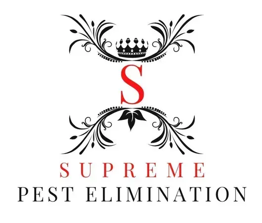 A logo for Supreme Pest Elimination with a crown