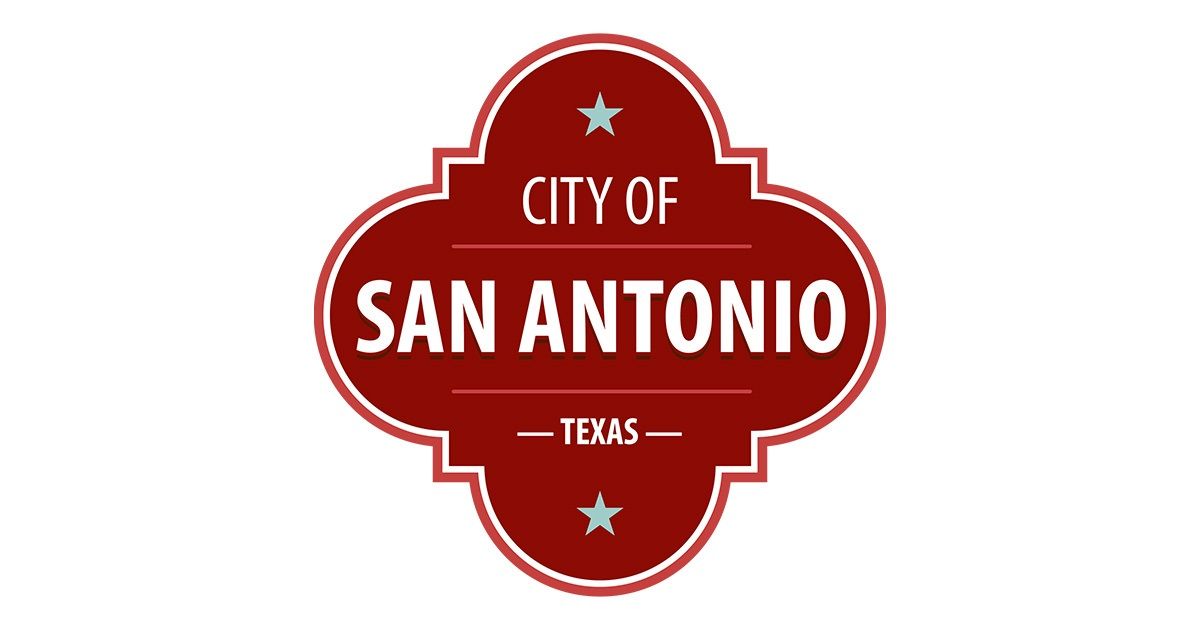 A red sign that says city of san antonio texas