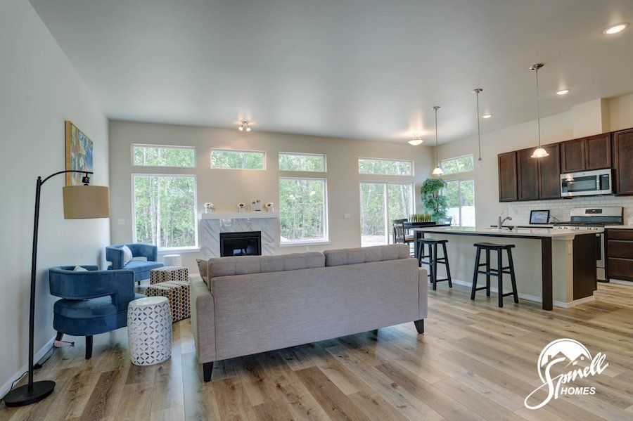 Spinell Homes | New Custom Homes | Anchorage Alaska | Living Area | Dinning Room | Dinning Combo |