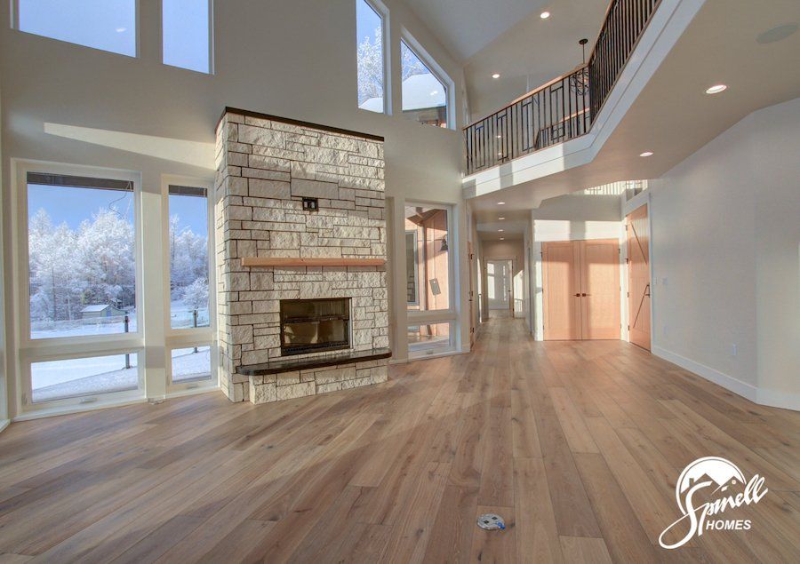 Spinell Homes | New Custom Homes | Anchorage Alaska | Fire Place | Chimney |  Mantle |