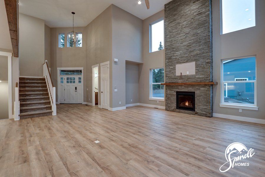 Spinell Homes | New Custom Homes | Anchorage Alaska | Fire Place | Chimney |  Mantle |