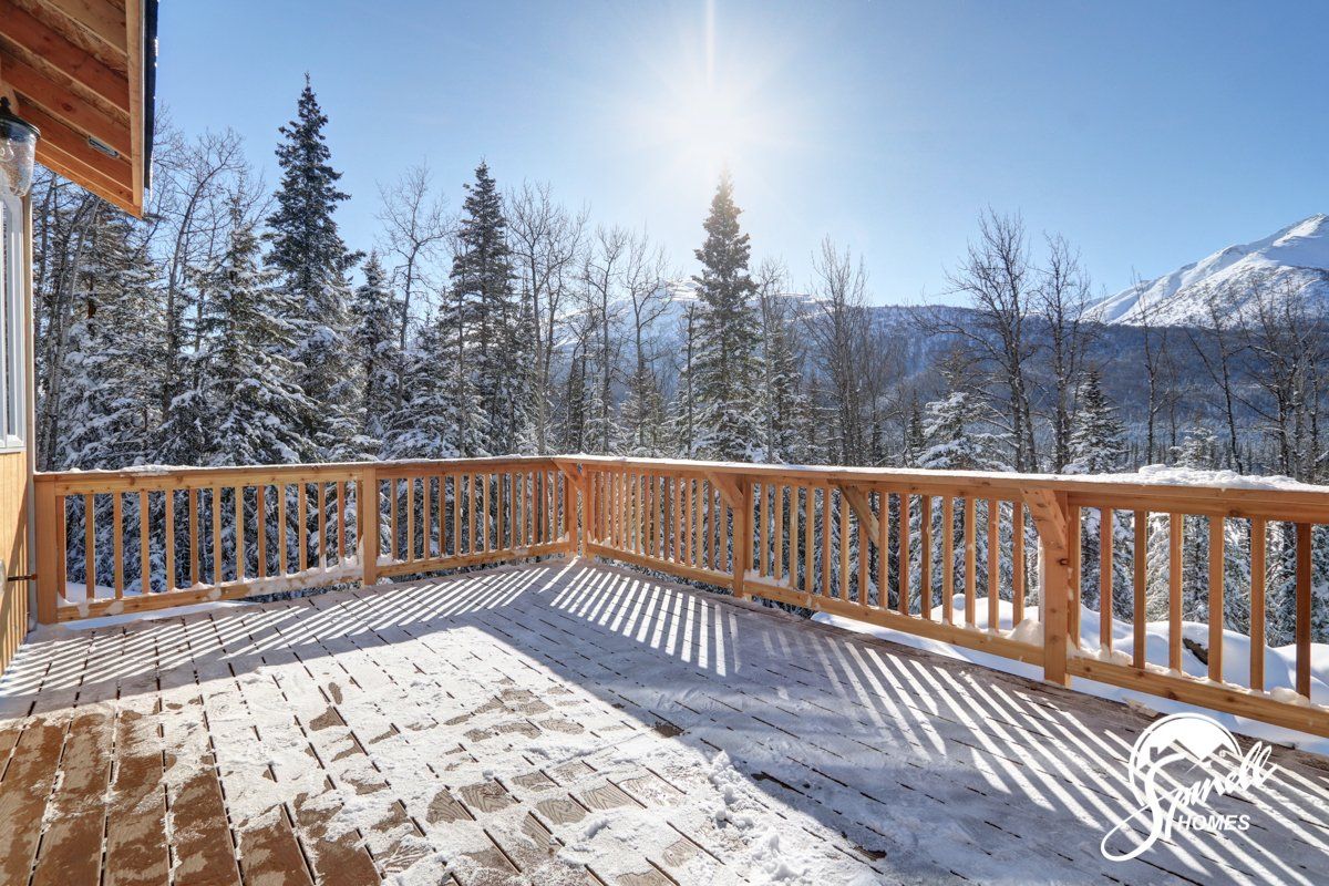Spinell Homes | New Custom Homes | Anchorage Alaska | Outdoor Space | Backyard | Front Lawn | Wooden Deck | Patio