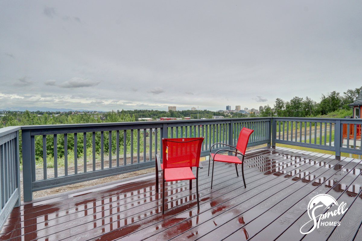 Spinell Homes | New Custom Homes | Anchorage Alaska | Outdoor Space | Backyard | Front Lawn | Wooden Deck | Patio