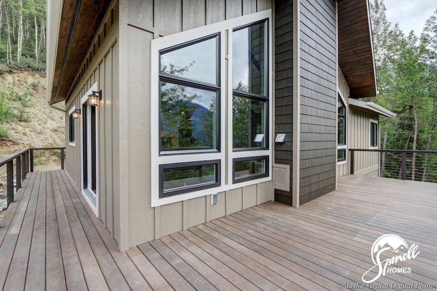 Spinell Homes | New Custom Homes | Anchorage Alaska | Outdoor Space | Backyard | Front Lawn | Wooden Deck | Patio