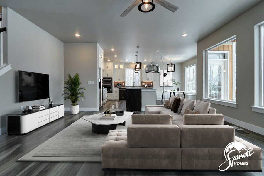 Spinell Homes | New Custom Homes | Anchorage Alaska | Living Area | Dinning Room | Dinning Combo |