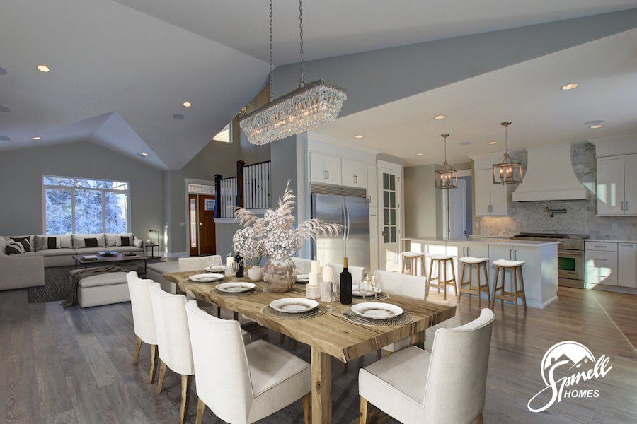 Spinell Homes | New Custom Homes | Anchorage Alaska | Living Area | Dinning Room | Dinning Combo |