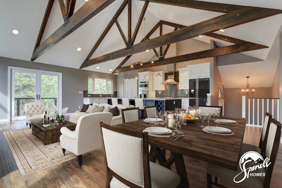 Spinell Homes | New Custom Homes | Anchorage Alaska | Living Area | Dinning Room | Dinning Combo |