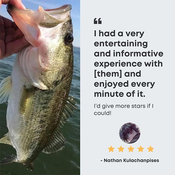 5 star testimonial for Lone Star Party Boat Rentals Lake Travis fishing boat rental services