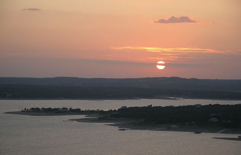 Lake Travis view of the sunset