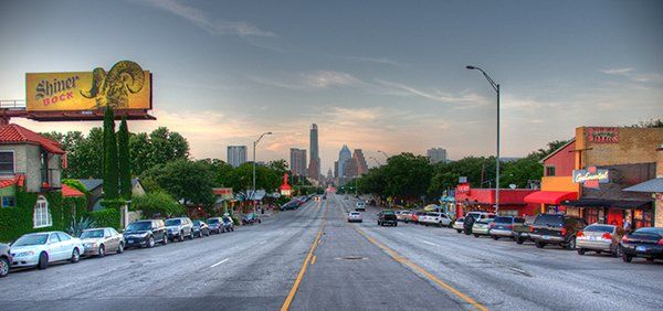 view of south congress also known as SoCo in Austin Texas