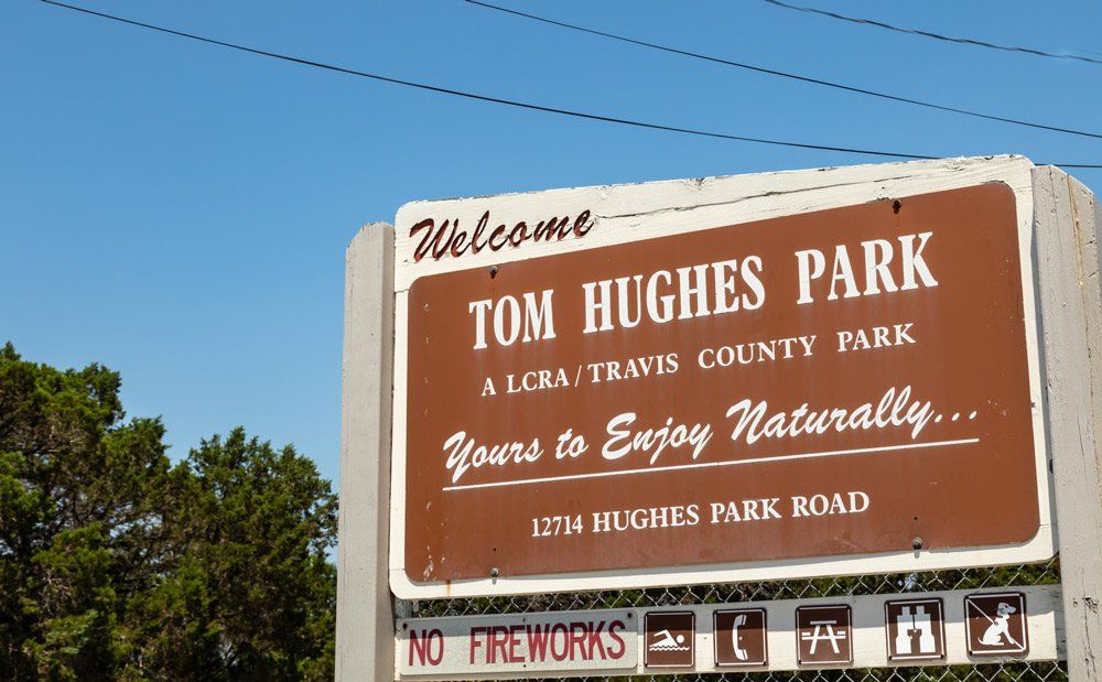 Tom Hughes Park sign