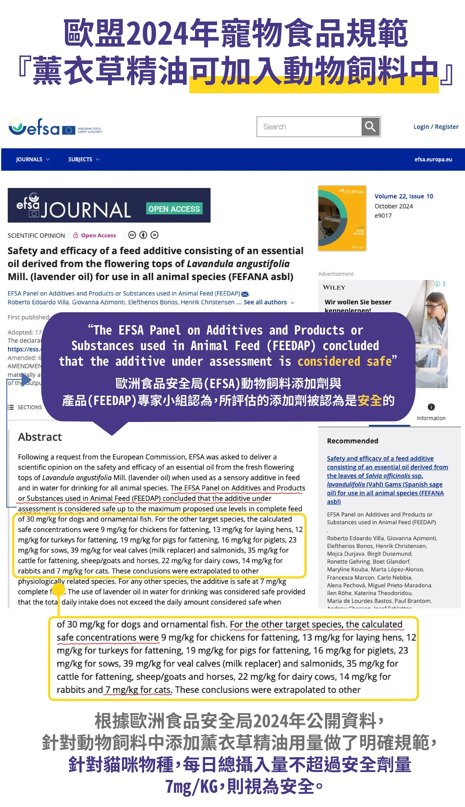 歐盟2024年寵物食品規範薰衣草精油可加入動物飼料中