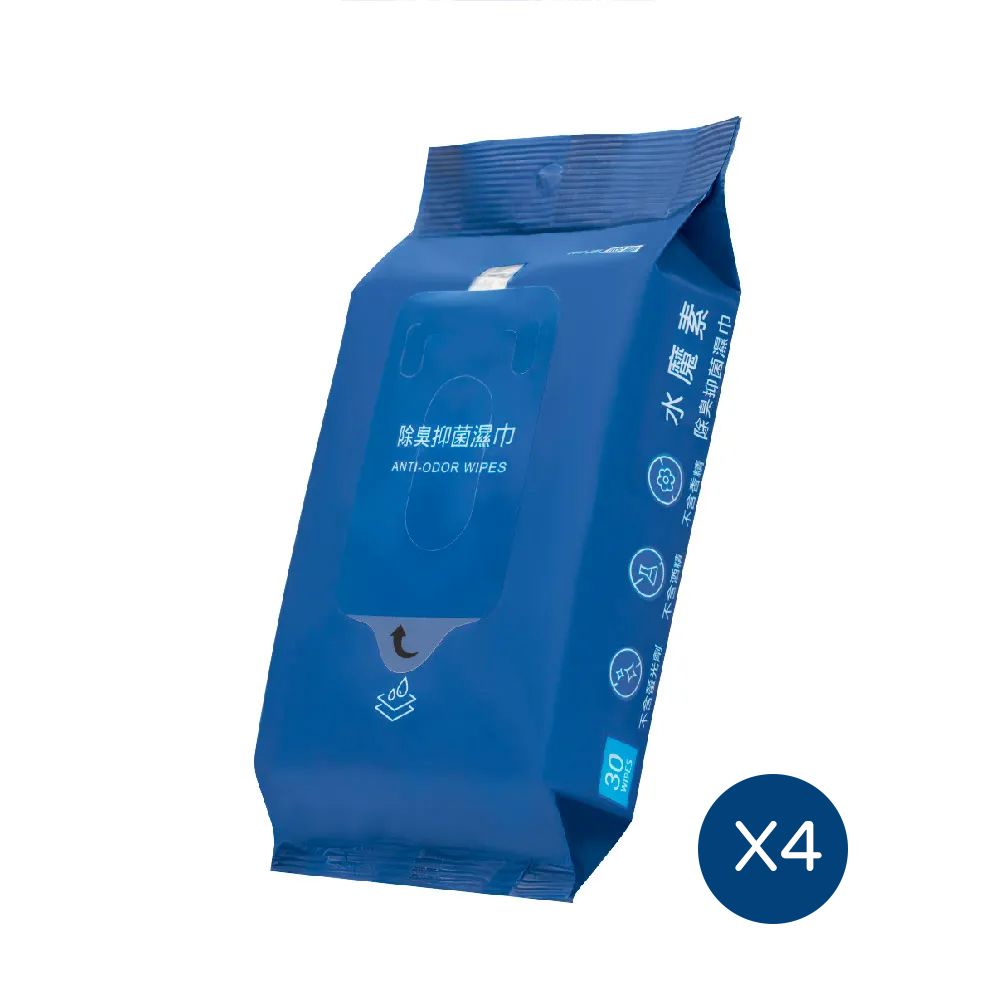 美安會員專屬優惠｜台灣製｜寵物除臭抑菌濕紙巾(30抽) 4包組