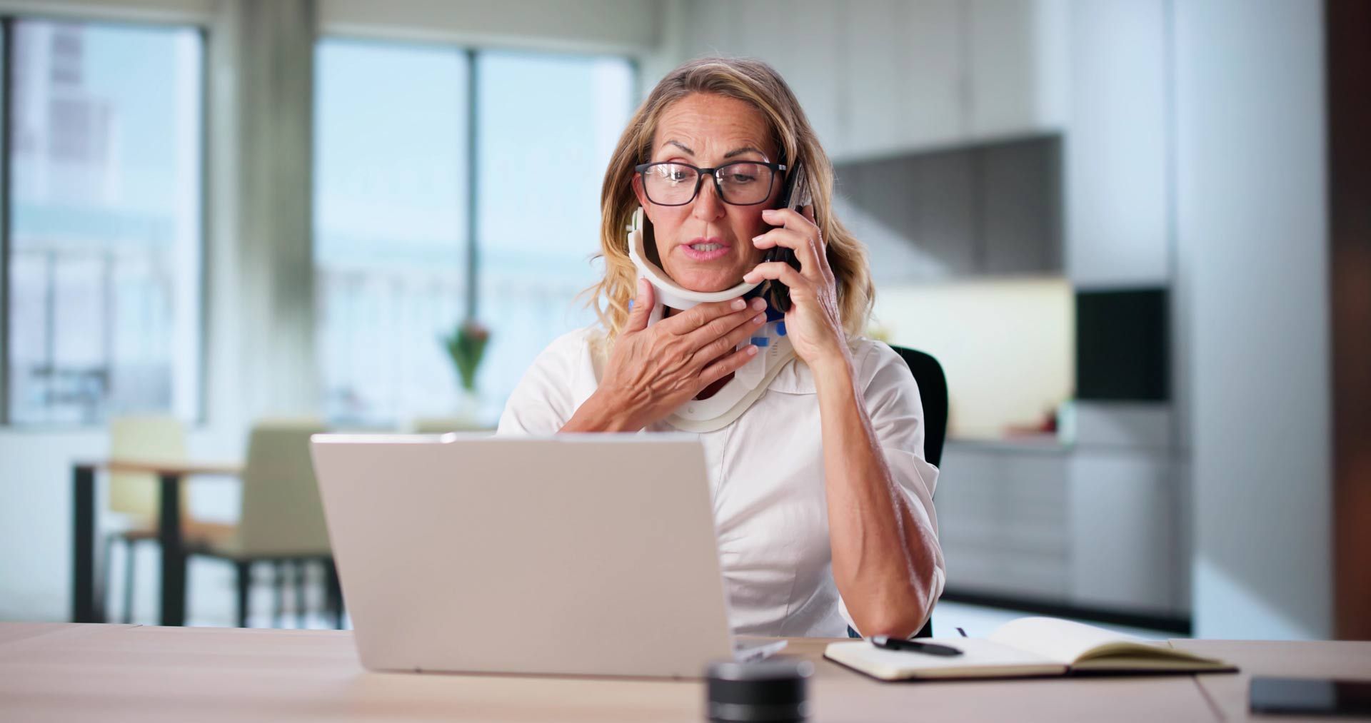 Injured worker applying for compensation after workplace accident.