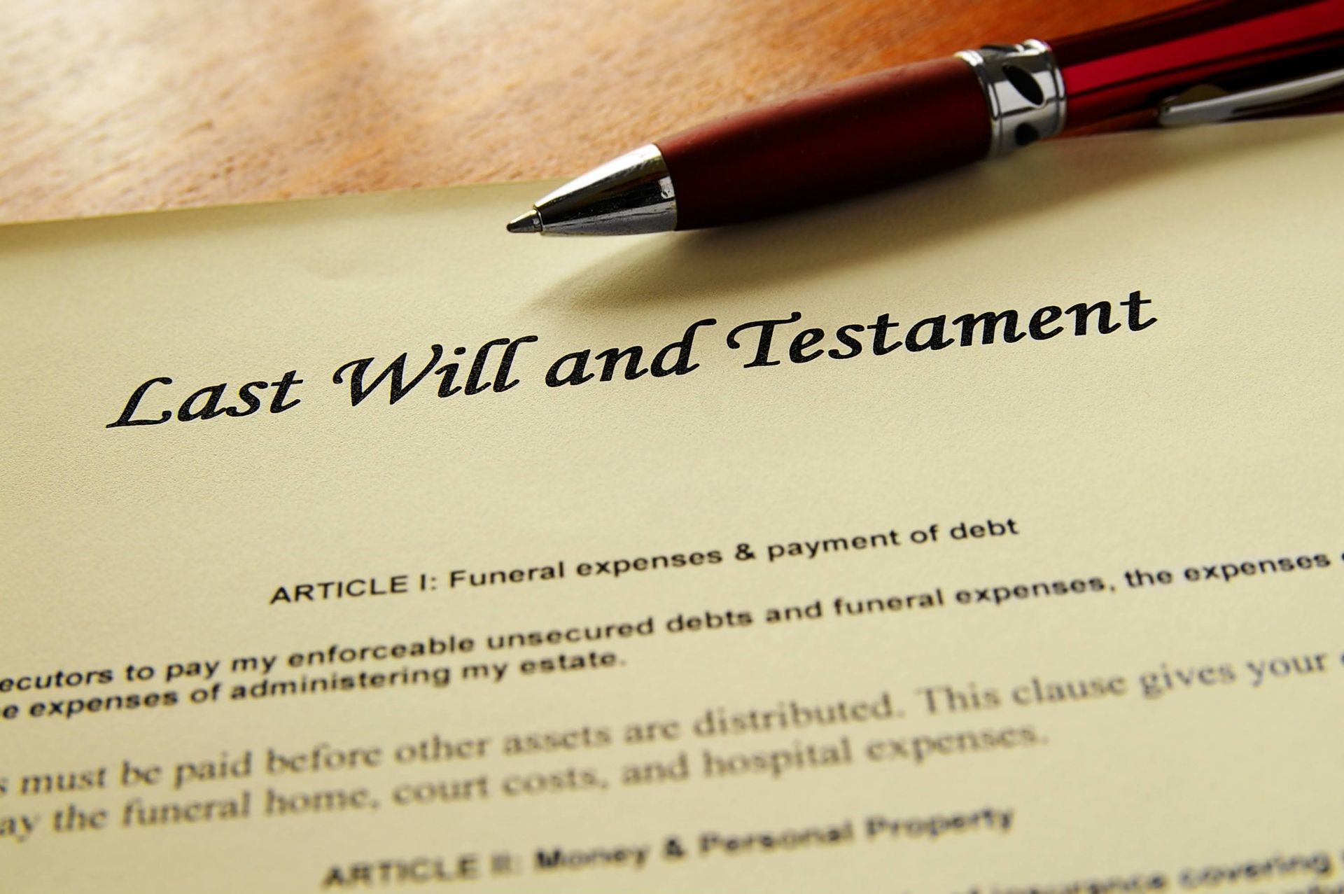 Last Will and Testament - Aiken, South Carolina - Maxwell Law Firm