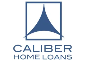 Caliber Home Loans logo: blue geometric shape within a blue square, with "CALIBER HOME LOANS" text.