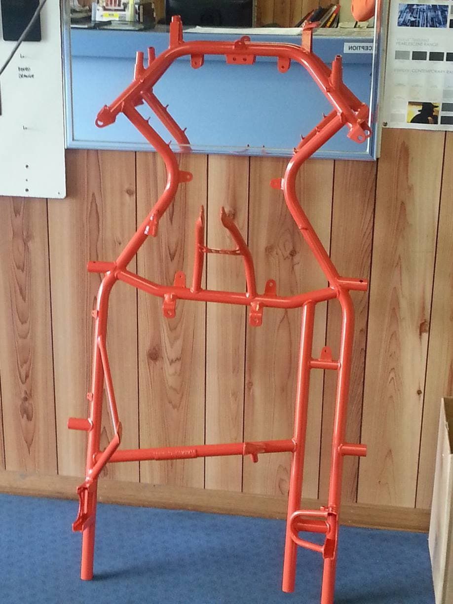 A Red Metal Frame — Border Security Doors & Powder Coating in Wodonga, VIC